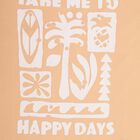 Boys' Peach Half Sleeves T-Shirt with Tropical Print, Peach, small image number null