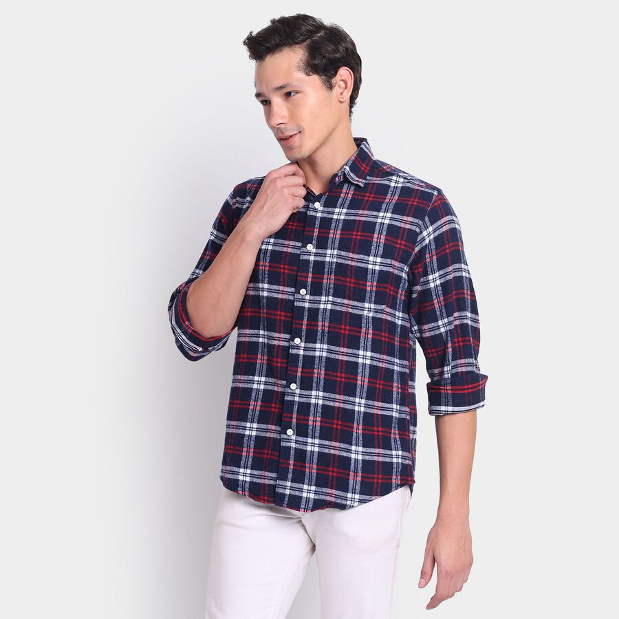 Men's 100% Cotton Casual Shirt, लाल, large image number null