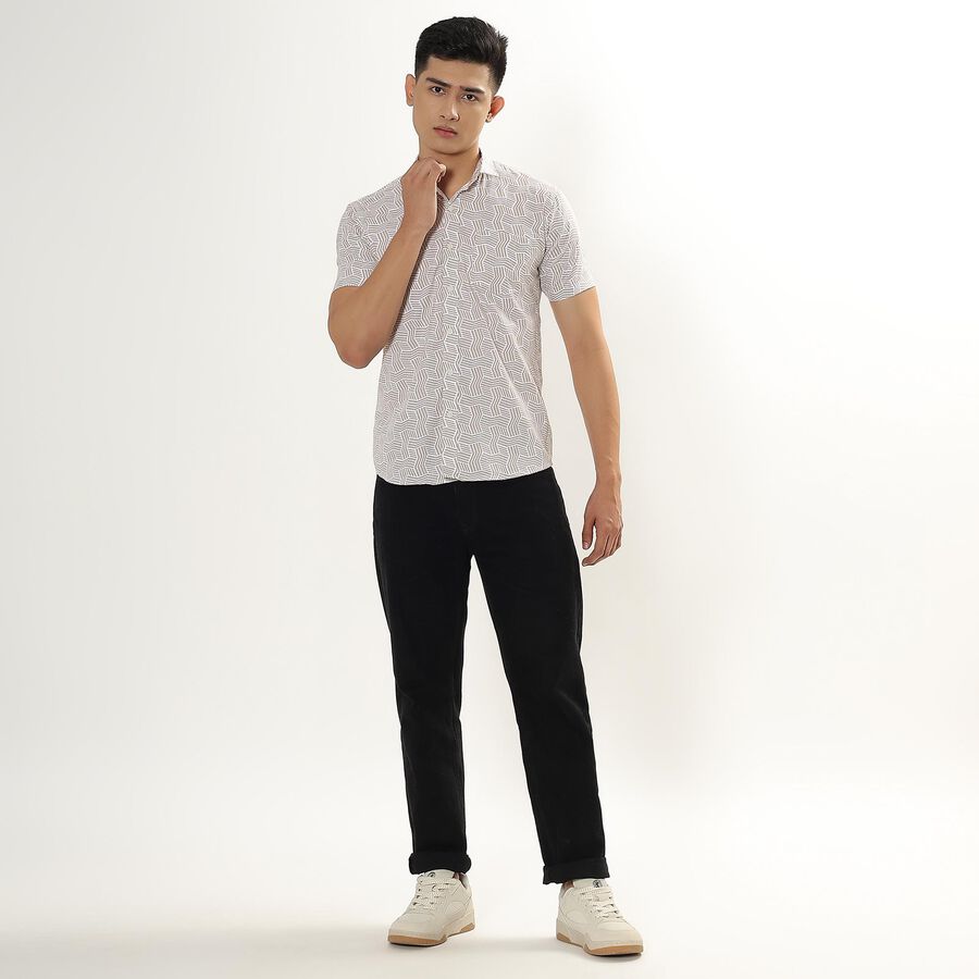 Men's Muted Beige Cotton Regular Collar Casual Shirt, गहरा पीला, large image number null