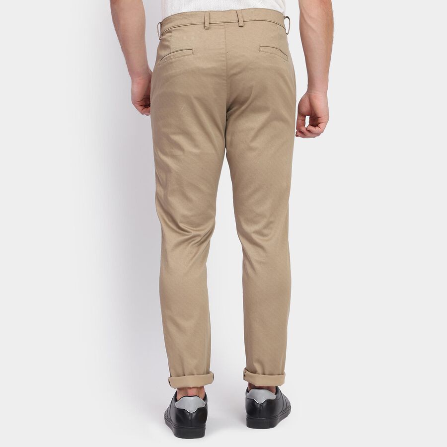 Men's Slim Fit Casual Trousers, गहरा पीला, large image number null