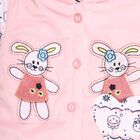 Infants Soft Baby Pink Hooded Casual Jump Suit, Pink, small image number null