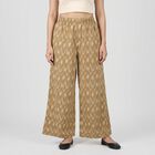 Women's Beige Regular Fit Palazzos, गहरा पीला, small