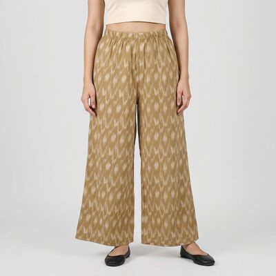 Women's Beige Regular Fit Palazzos
