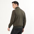 Men's Muted Olive High Neck Casual Jacket, Olive, small image number null