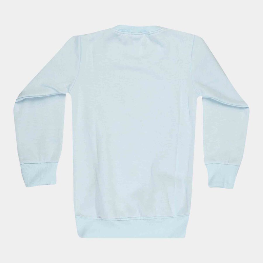 Boys Round Neck Sweatshirt, Light Blue, large image number null