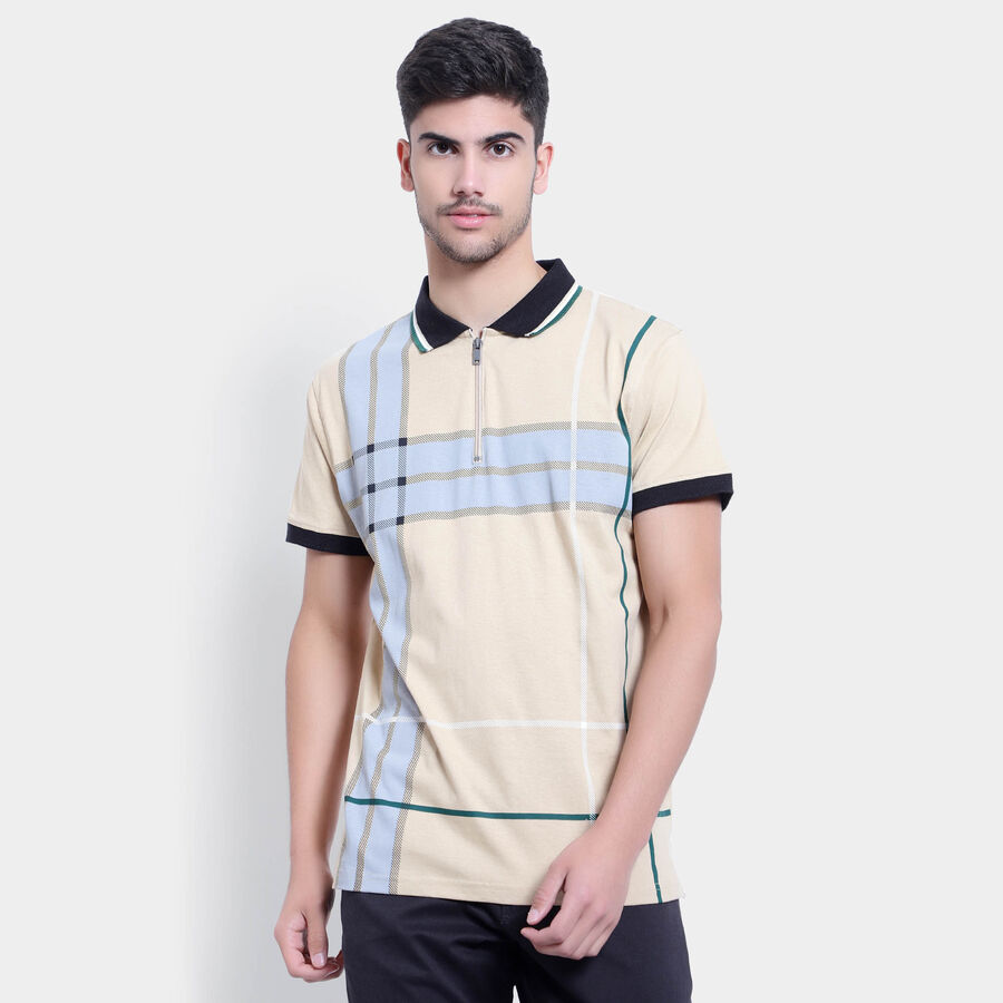 Cotton Polo Shirt, Brown, large image number null