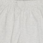 Boys' Ecru Melange Cotton Blend Elastic Waist Pyjama, Ecru Melange, small