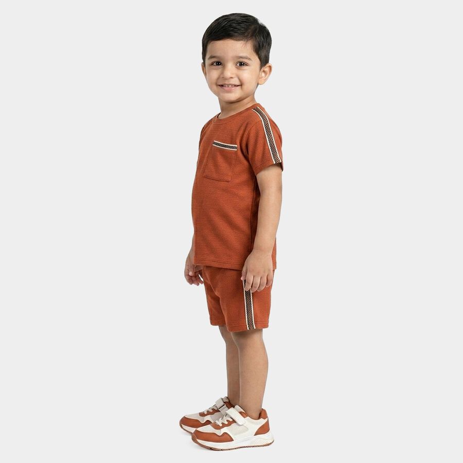 Boys' Knit Baba Suit, Rust, large