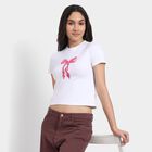 Ladies'  Crop  Top, सफ़ेद, small image number null