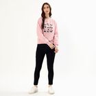 Women's Soft Pink Crew Neck Casual Sweatshirt, Pink, small image number null