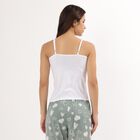 Women's White Cotton Spaghetti Casual Slip, White, small image number null
