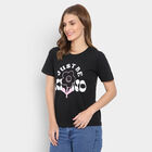 Round Neck T-Shirt, काला, small image number null