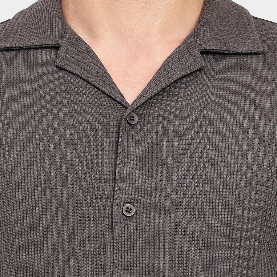 Men's Casual Shirt, Dark Grey, large image number null