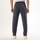 Men's Charcoal Grey Slim Fit Track Pants, Melange Blue, small image number null