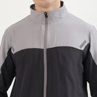 Men's Dark Grey and Light Grey High Neck Athleisure Jacket, Dark Grey, small image number null
