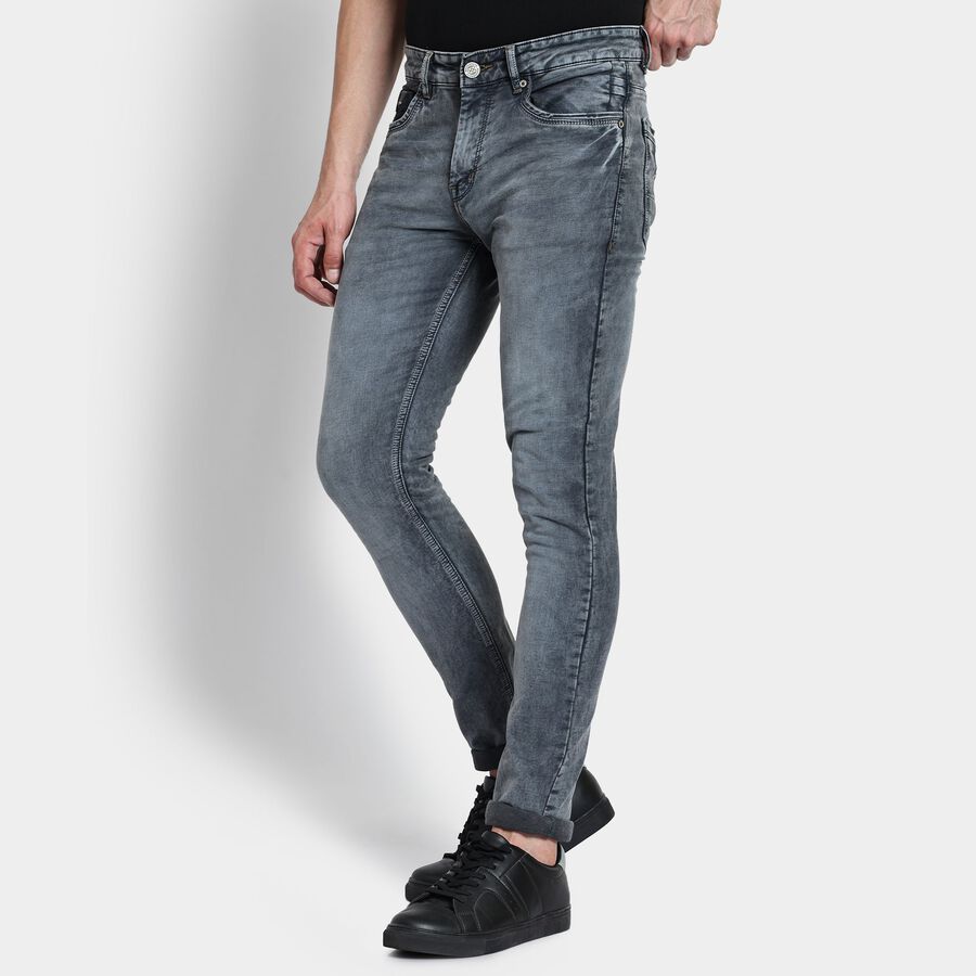 Men's Skinny Jeans, Dark Grey, large image number null