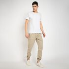 Men's Slim Fit Casual Trousers, हल्का ग्रे, small image number null
