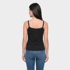 Women's Dark Grey Cotton Scoop Neck Camisole Slip, Dark Grey, small