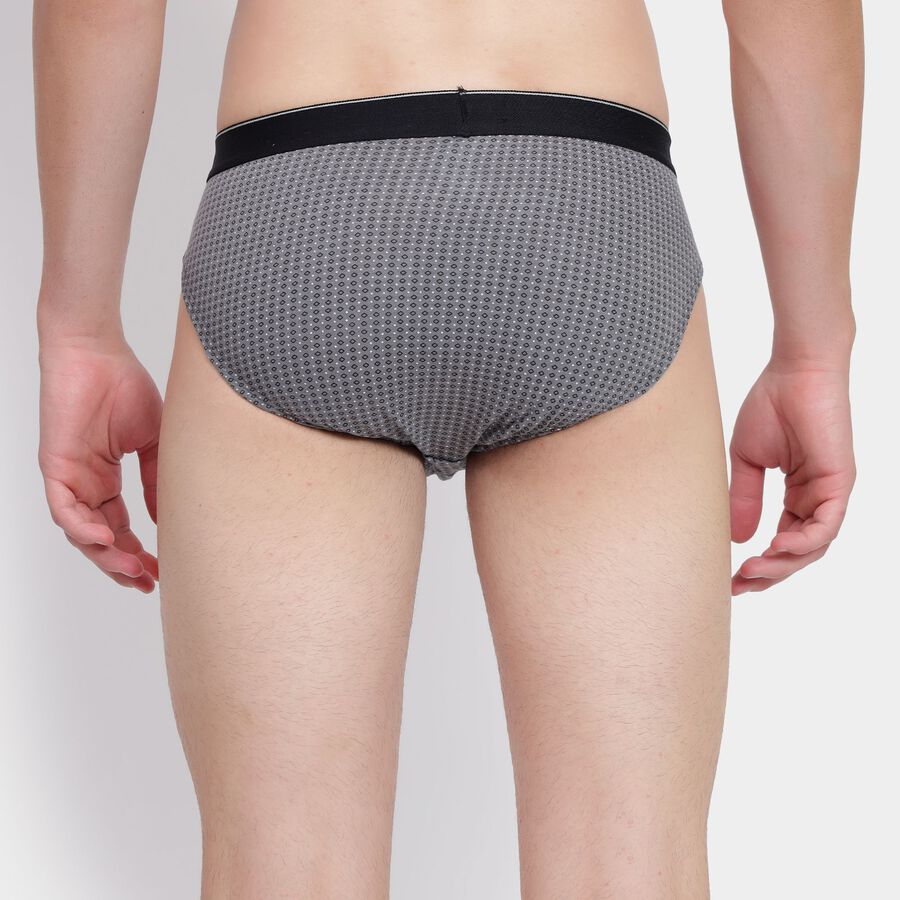 Men's 100% Cotton Briefs, Dark Grey, large image number null