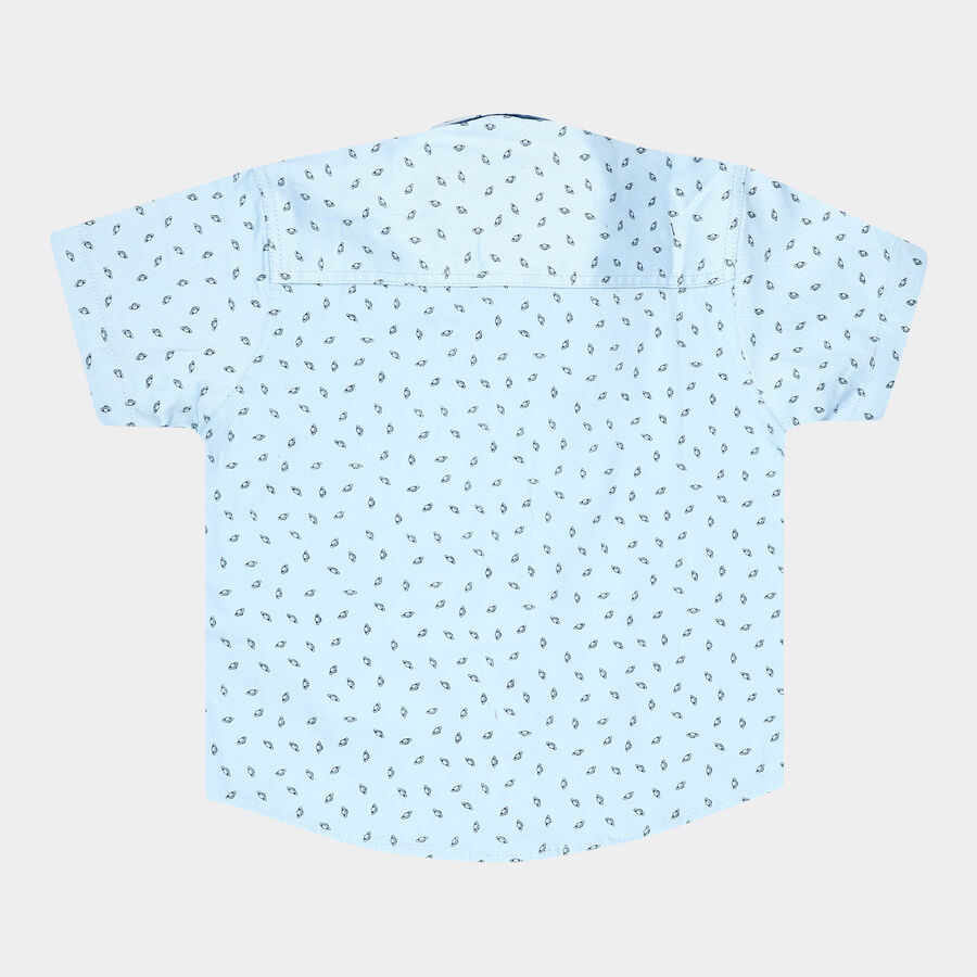 Boys Cotton Casual Shirt, हल्का नीला, large image number null