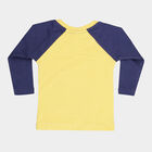 Infants Cotton Round Neck T-Shirt, Yellow, small image number null