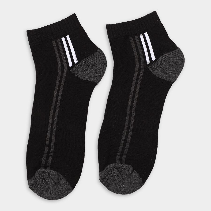 Men's Socks (Pack of 2), Black, large image number null