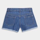 Girls' Shorts, मध्यम नीला, small