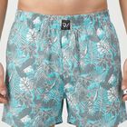 Men's Aqua Classic Fit Tropical Printed Boxers, Aqua, small