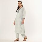 Women's Light Blue Floral Printed Ethnic Set, हल्का नीला, small