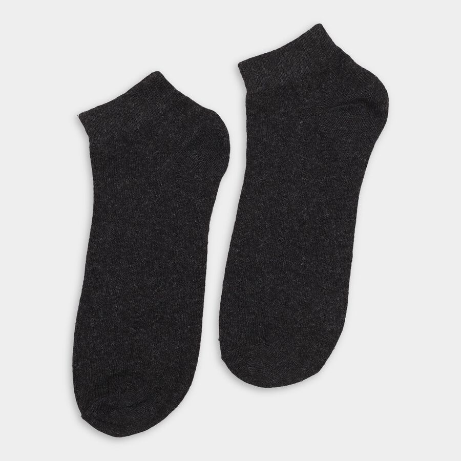 Men's Socks (Pack of 3), चारकोल, large