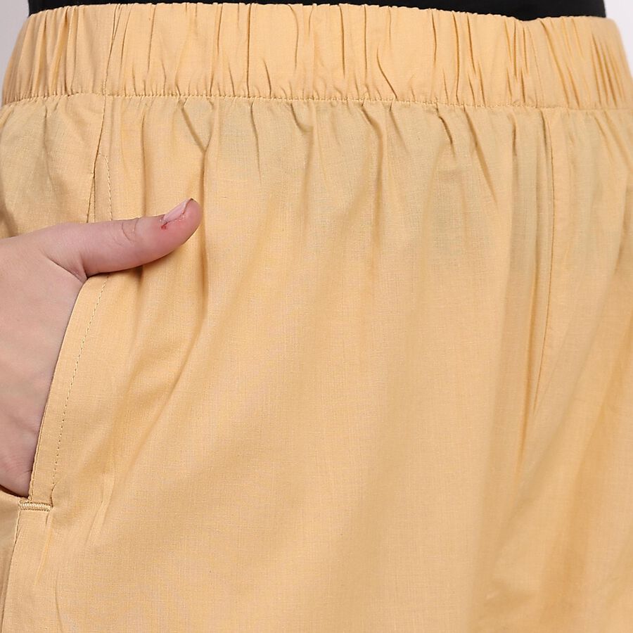 Ladies' 100% Cotton Palazzos , गहरा पीला, large image number null