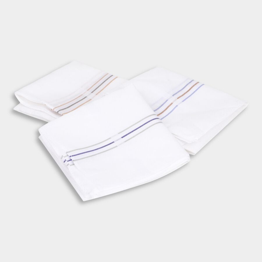 Men's Cotton Hanky, सफ़ेद, large