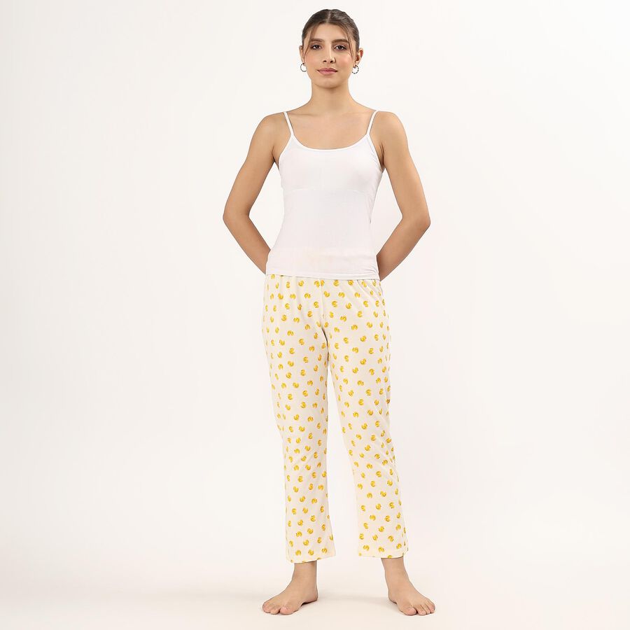 Ladies' Full Length Pyjama , Off White, large image number null