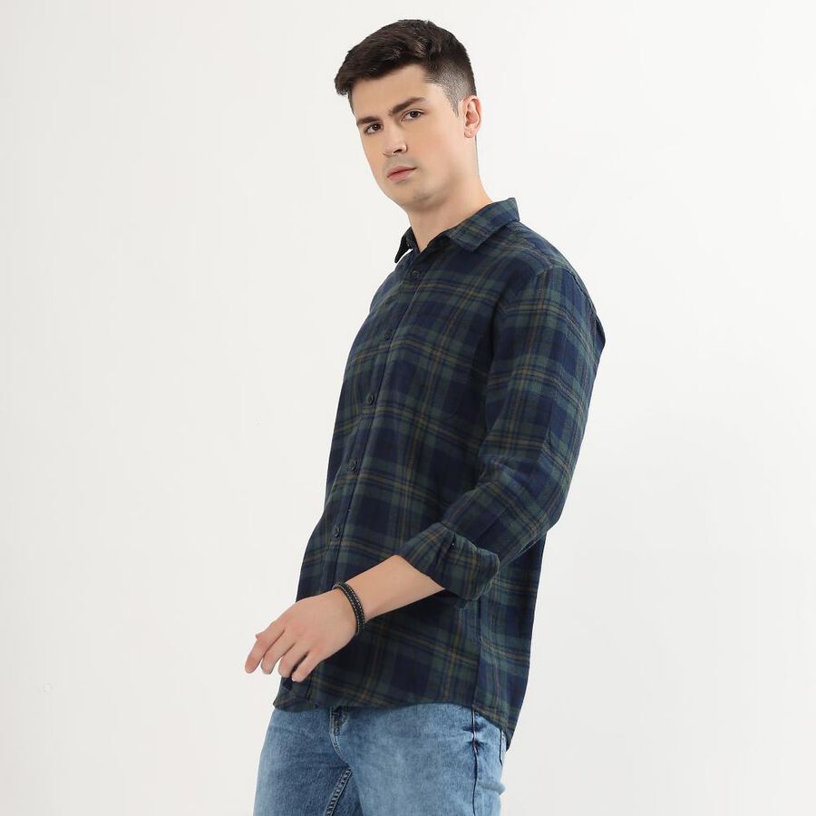 Men's Muted Olive Green Button Down Casual Shirt, ओलिव, large image number null