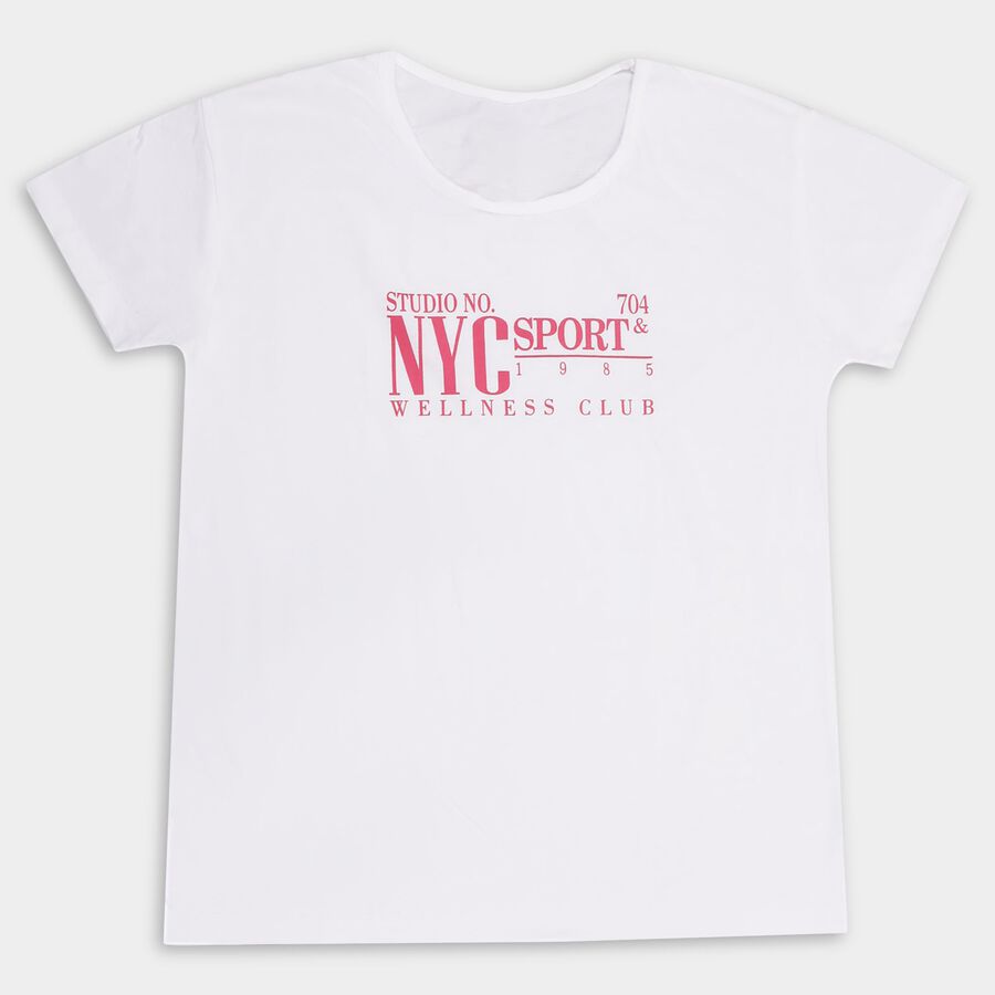 Girls' T-Shirt , सफ़ेद, large image number null