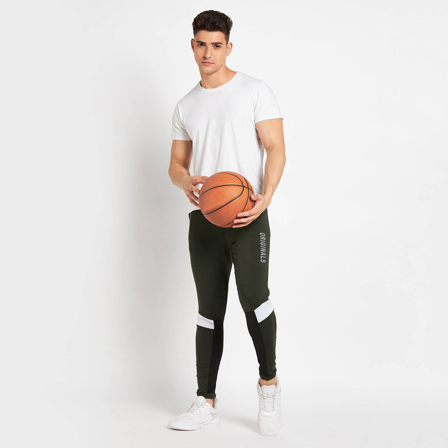 Cut & Sew Track Pants, Olive, large image number null