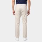 Men's Silver Slim Fit Drawstring Chino Trousers, Silver, small