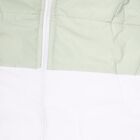 Girls Light Sage Green and White Hooded Casual Jacket, हल्का हरा, small image number null