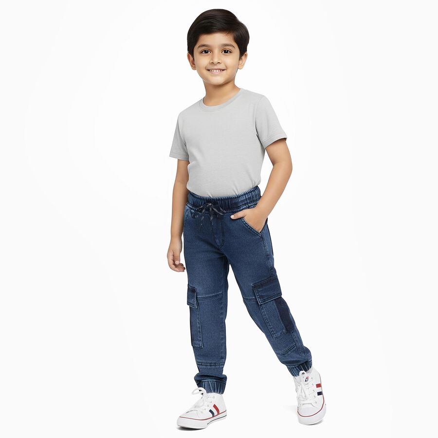 Boys' Jeans, गहरा नीला, large image number null
