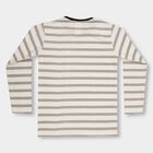 Boys' Rich Eggshell White Round Neck Casual T-Shirt, Off White, small image number null