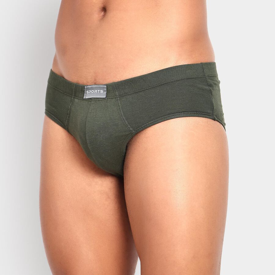Men's 100% Cotton Briefs , Olive, large image number null