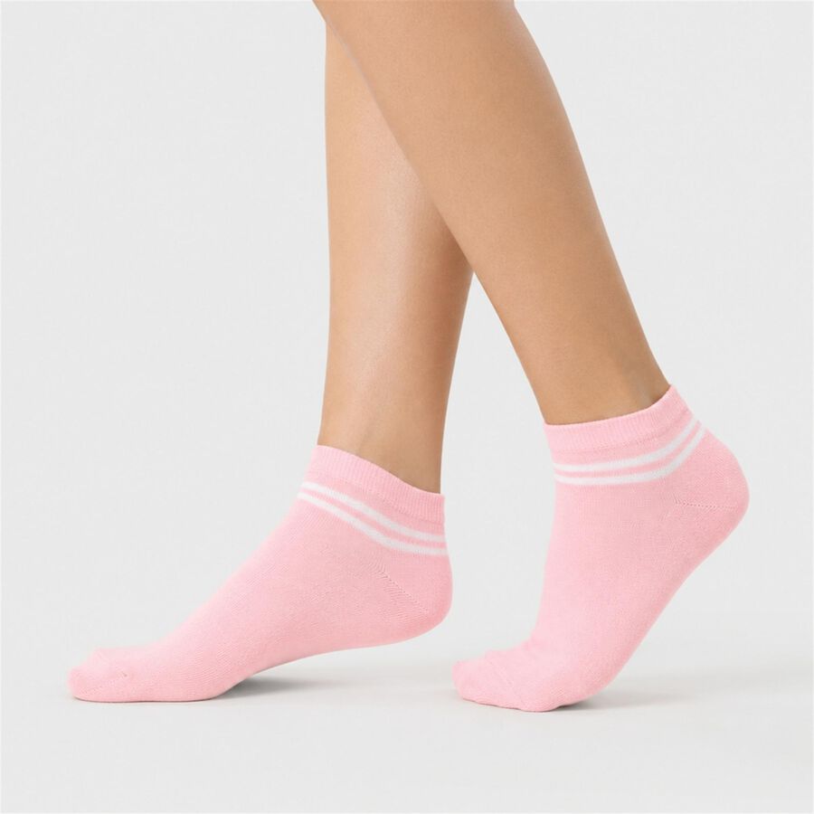 Women's Assorted Regular Fit Striped Pack of 3 Socks, Assorted, large