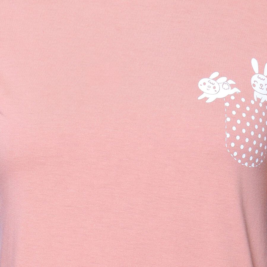 Ladies' Round Neck T-Shirt, Pink, large image number null