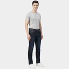 Men's Blue Slim Fit Solid Jeans, Dark Blue, small