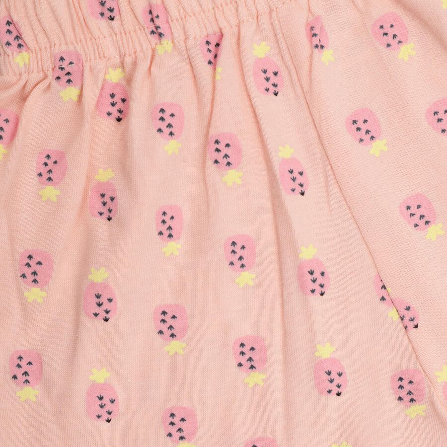 Infant Girls' 100% Cotton Short Set , पीच, large image number null