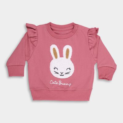 Infants Dusty Rose Crew Neck Casual Sweatshirt