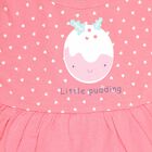 Infants Cotton Round Neck Frock, Pink, small image number null