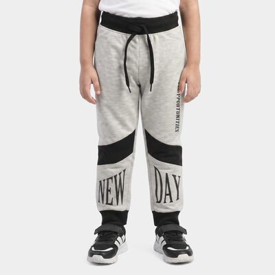 Boys Grey Jogger Text Printed Pyjama