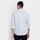 Cotton Stripes Casual Shirt, White, small image number null