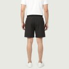 Men's Charcoal Regular Fit Athletic Bermuda Shorts, गहरा ग्रे, small